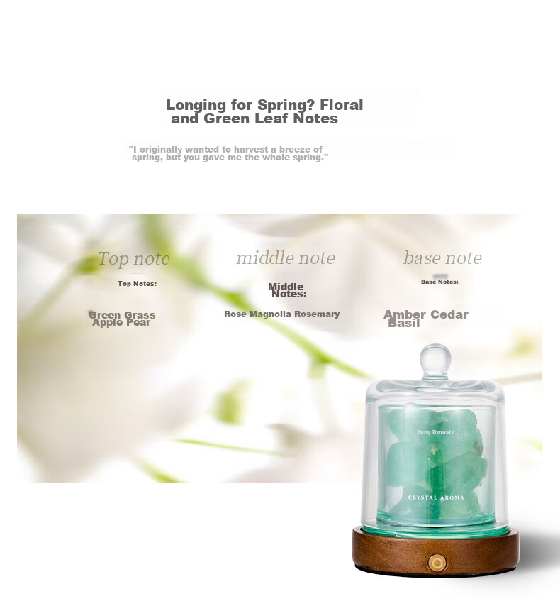 Songchao Linglong Cup Crystal Stone Incense Diffuser, Fragrance for Bedroom, Birthday Gift for Women, Wedding Gift, Mid-Autumn Festival Gift Box, Dark Night Orchid 9