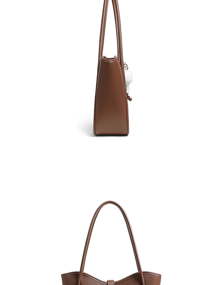 C.BANNER Leather Handbag, Women's Shoulder Tote Bag, Large Capacity Underarm Bag, Light Luxury Brand, Birthday Gift for Girlfriend on May 20 4