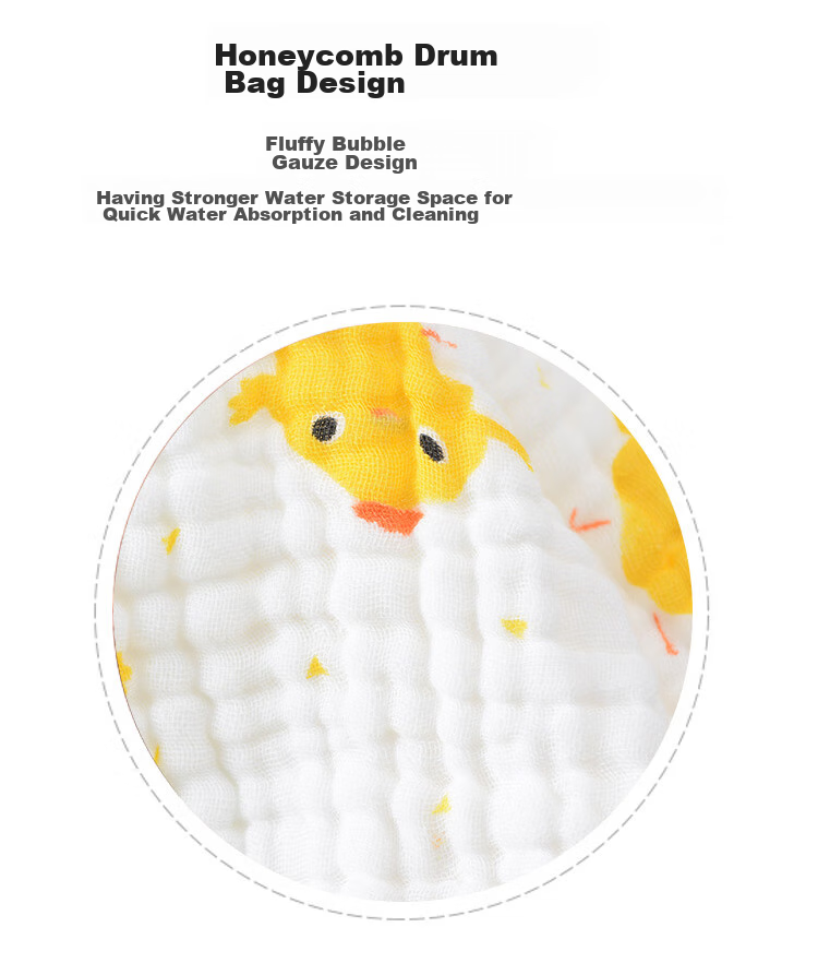 Grace Class A Pure Cotton Gauze Small Towel, Baby Six-Layer Bubble Gauze, Children's Towel for Wiping Water, Hands And Mouth, 6-Pack Sports 5