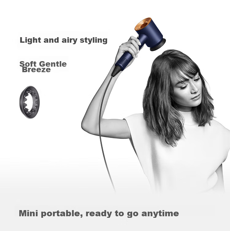 DYSON HD15 High-Speed Hair Dryer, Dyson Supersonic Electric Blower, Negative Ion, Quick-Drying Hair Care, Multiple Nozzles, Home Use, Gift Recommendation, Purple-Red Color 15
