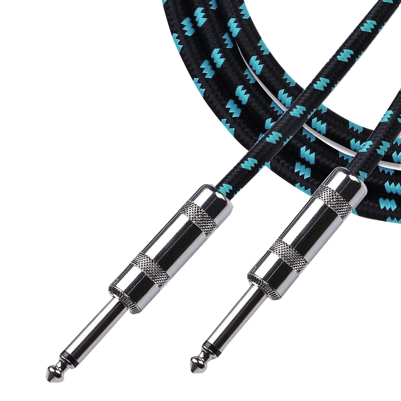 MOSEN MS-66P Guitar Audio 6.5mm Cable, Double Straight Head, for Electric Guitar And Bass Amplifier, Noise Reduction Audio Cable, 3 Meters