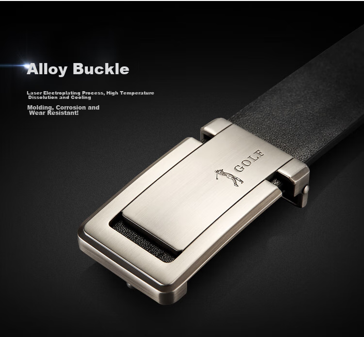 GOLF Top-Grain Leather Men's Belt with Buckle, Business Casual Trouser Belt, Gift Box Set, Gift for Boyfriend Or Father 2