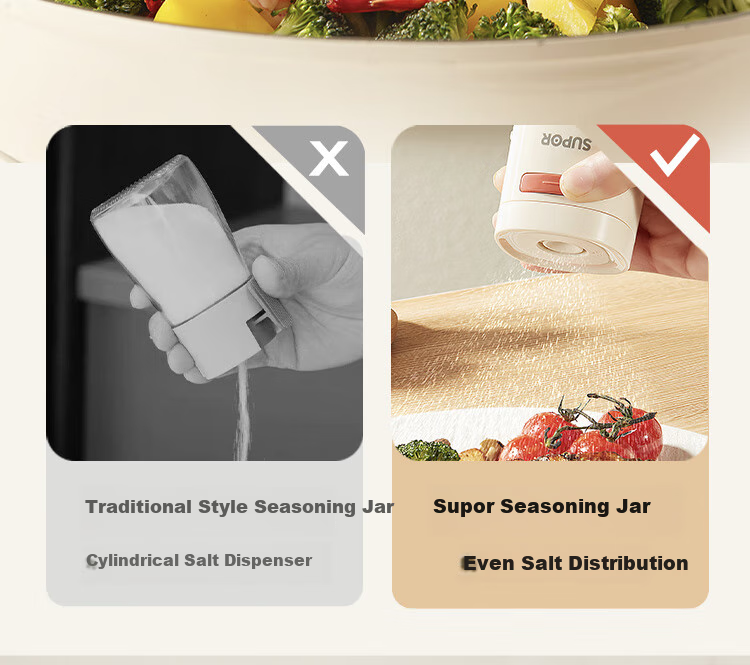 SUPOR Glass Spice Jar Multifunctional Seasoning Container with Measuring Salt Shaker KGF20CA10 9