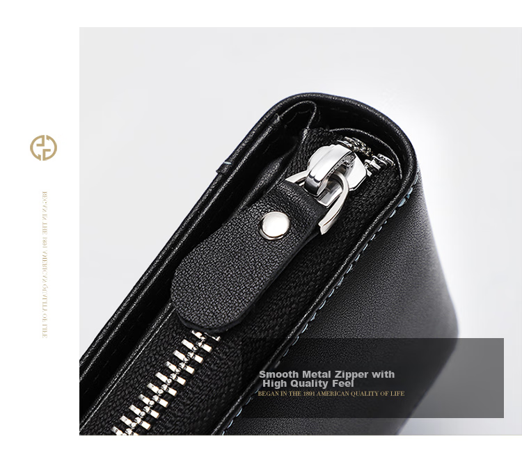 GOLF Top-Grain Leather Men's Card Holder, Multifunctional Driver's License/ID Card Holder, Large Capacity Document Case, Gift for Men, Business Card Holder, Coin Purse, 5V328451J Black 17