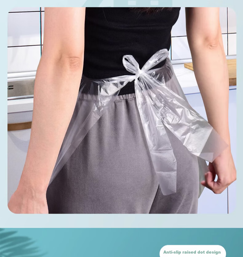 Edo Disposable Aprons, 50 Pieces [Individually Packaged], Transparent PE Thickened Waterproof And Oil-Proof Hot Pot Aprons 9