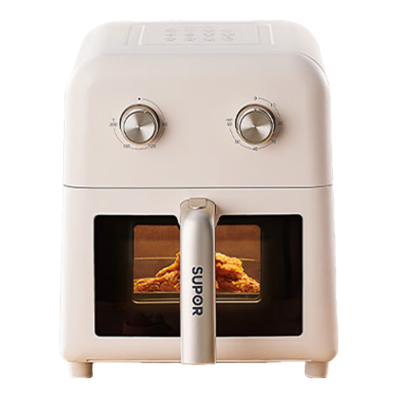 SUPOR ZMD Anxin Series, Cooking Visualization, Enjoy Delicious Food, Inner And Outer Metal Material, Steam Tender Frying, 1500W High Power, 6.0L Large Capacity, Air Fryer KJ60D76