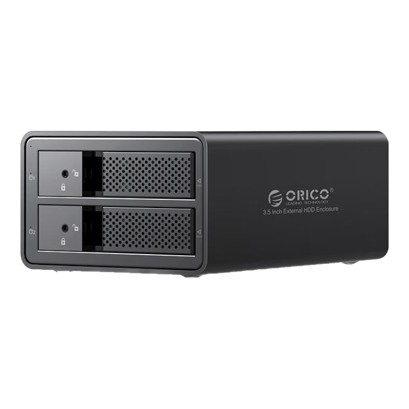ORICO Hard Drive Enclosure, Multi-Bay 3.5-Inch USB3.0 SATA Mechanical Hard Drive External Case Storage Enclosure, All-Aluminum Dual-Bay 9528U3