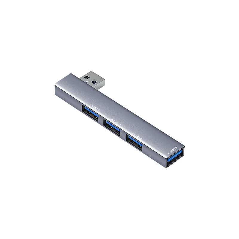 Isky USB Hub Adapter Left Side Compatible Expansion Dock, USB to USB 3.0 Converter, Laptop Expansion Dock, Four-In HUB Splitter