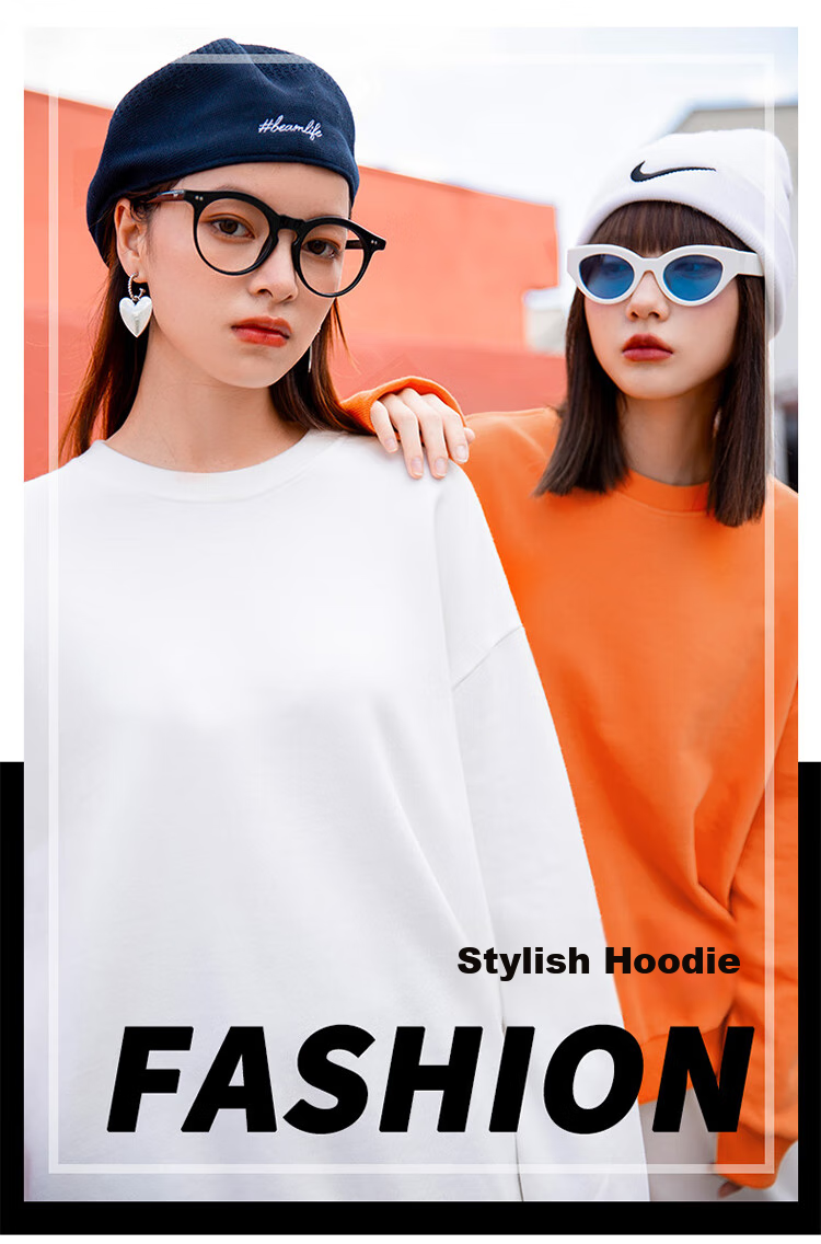 Jeanswest Women's Sweatshirt, Round Neck Pullover, Spring/summer 2026, Loose-Fitting Casual Style, Trendy White Top, Size M 1