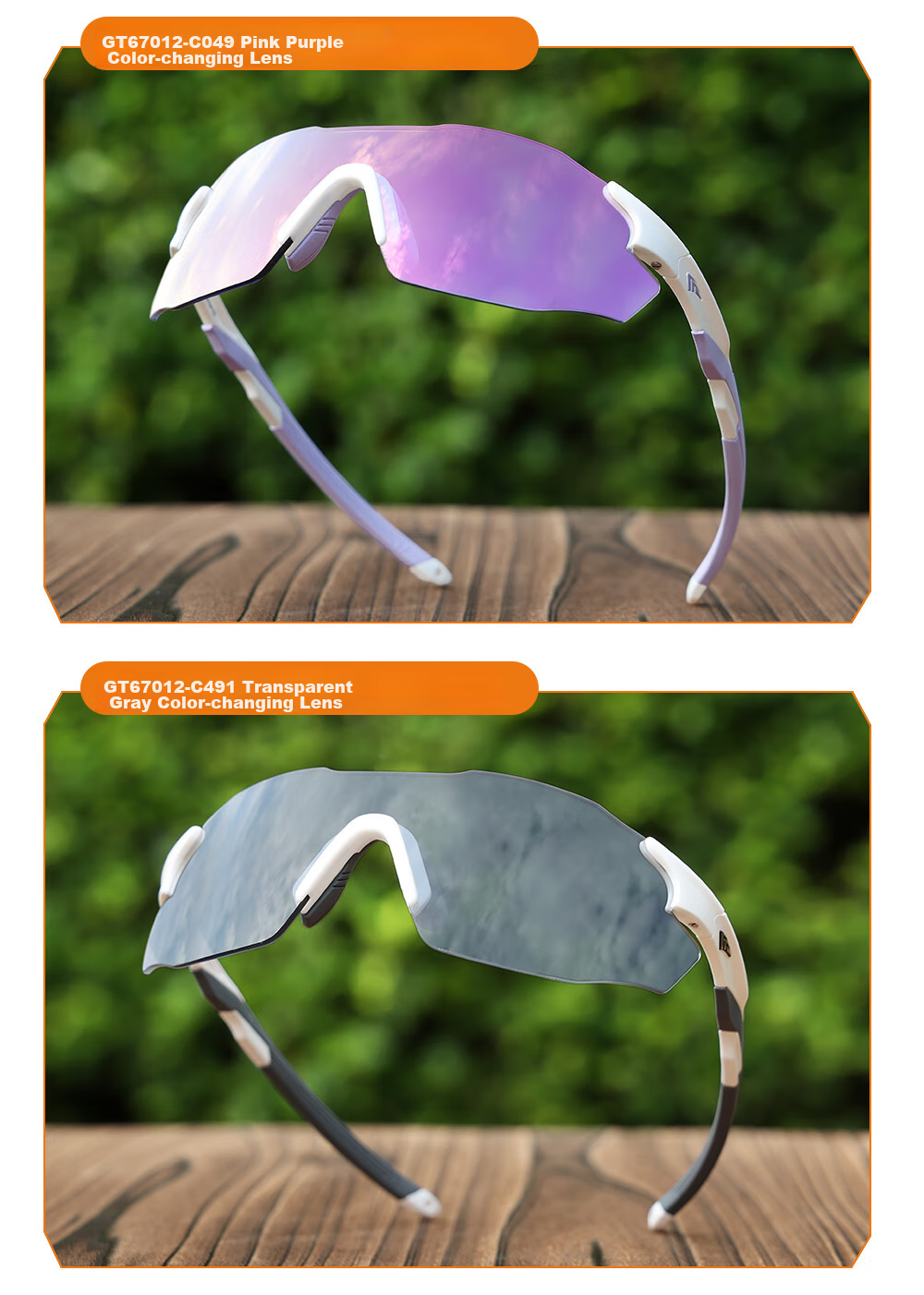 OUTDO Running Glasses, Specialized for Marathon And Hiking, Outdoor Sunglasses, Photochromic Sports Sunglasses, 67012C028 20