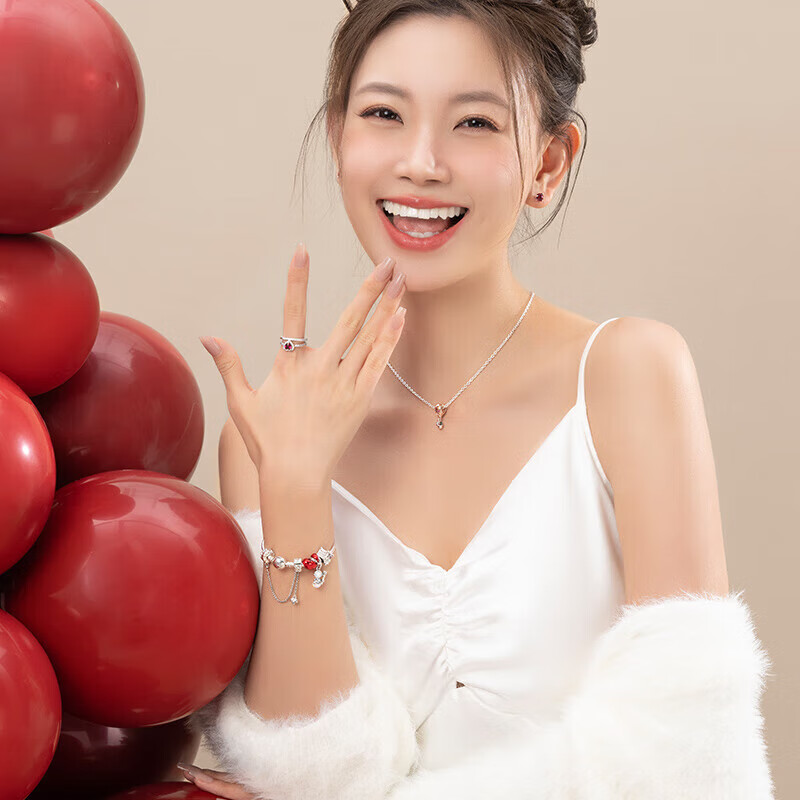 Pandora Heart-Shaped Triple Concerto Stud Earrings, Exquisite Birthday Gift for Girlfriend
