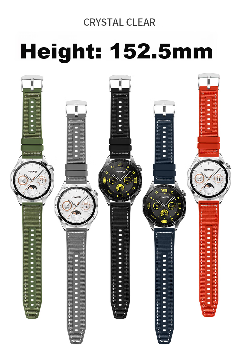 Weiqiantu Suitable for Huawei GT7/GT6/GT5/pro Watch Band, Compatible with Watch6/6pro/watch5/4, GT3pro/GT4/3/buds2, Extraordinary Master 2 Braided Silicone Strap 3