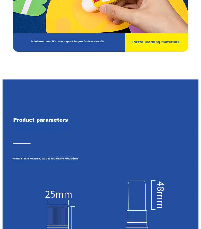 Deli 20g High-Adhesion PVP Solid Glue Stick, Formaldehyde-Free Quick-Drying Durable Adhesive, Strong Bonding, Student Back-To Stationery 12-Pack, Office Supplies, P07092 18