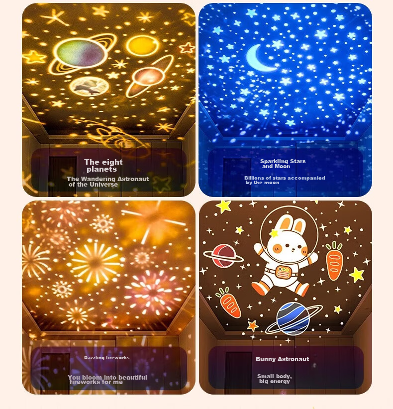 Xifeng Starry Sky Projection Lamp, Night Light, Bedroom Atmosphere Lamp, Children's Projector, Birthday Gift for Girls, High-End 11