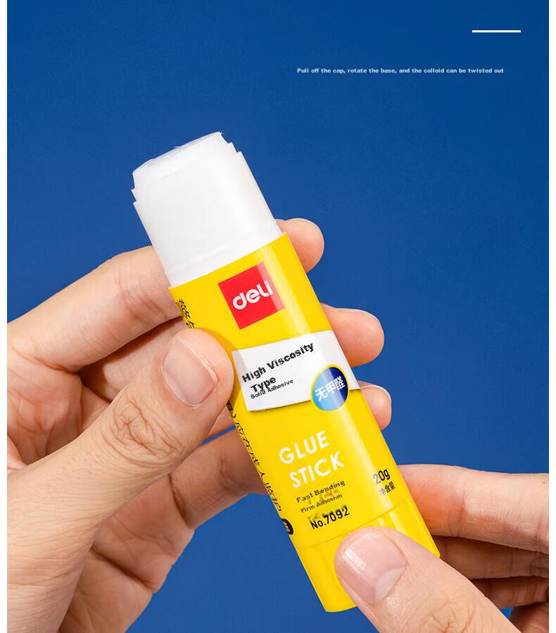 Deli 20g High-Adhesion PVP Solid Glue Stick, Formaldehyde-Free Quick-Drying Durable Adhesive, Strong Bonding, Student Back-To Stationery 12-Pack, Office Supplies, P07092 13