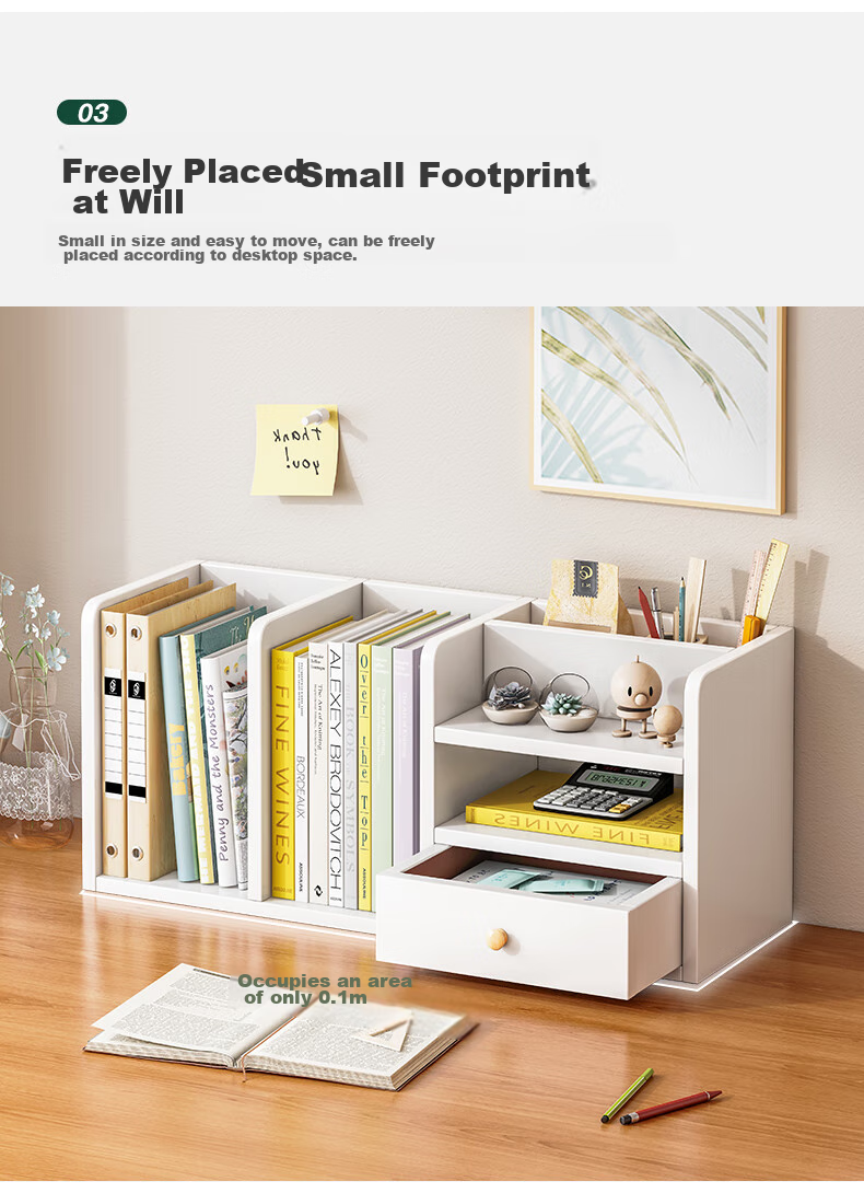 Anerya Printer Desktop Bookshelf, Double-Layer Stand, Desktop Storage, Copy Holder 4