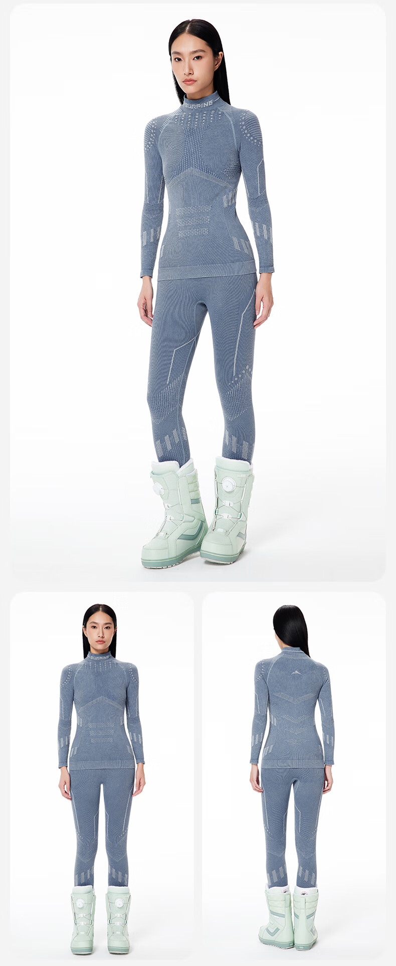 SURPINE Fearless Series, Oirunke Design Style, Moisture-Wicking Quick-Dry Ski Warm Functional Clothing for Men And Wome 5