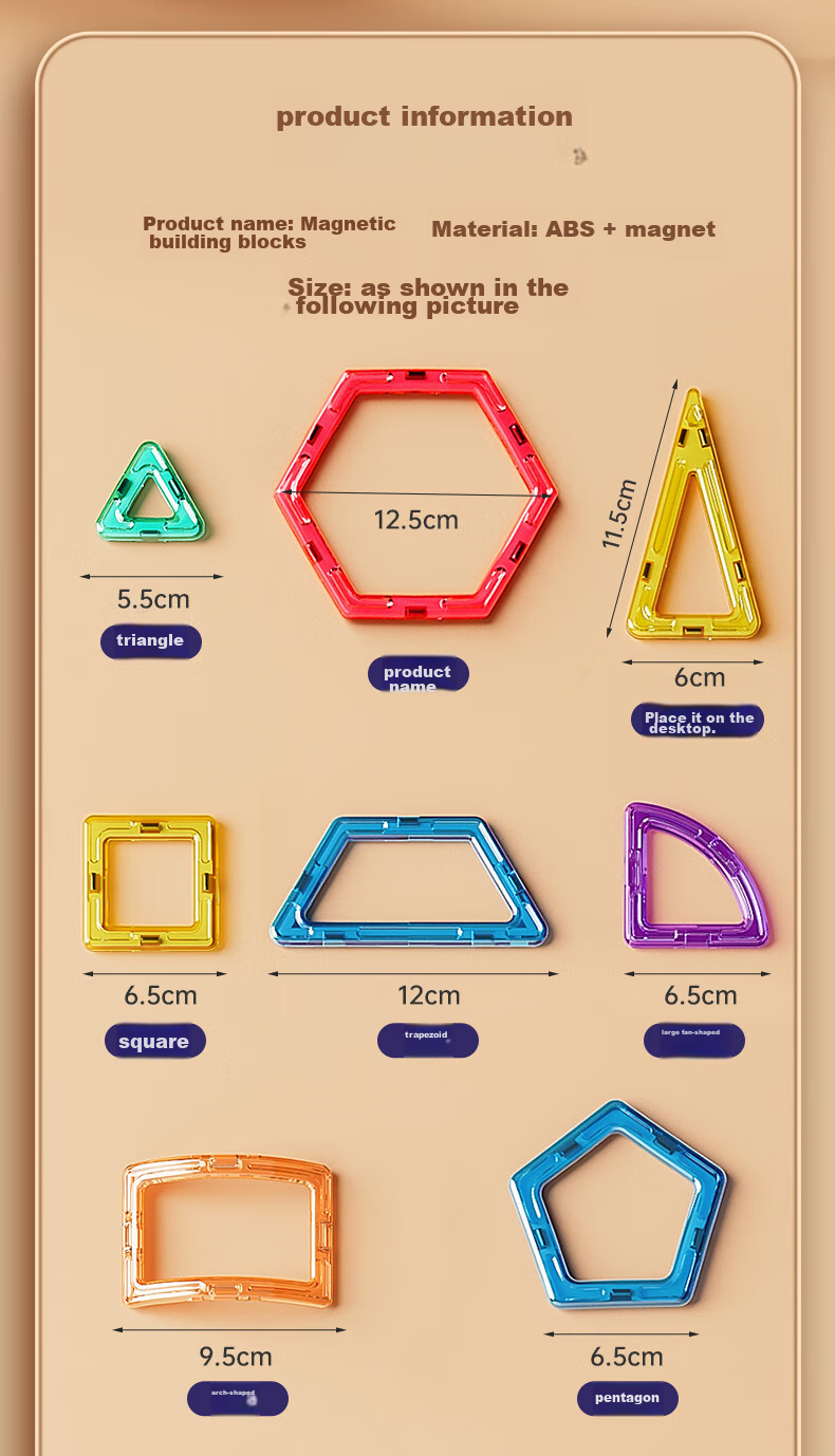 Xingyayoupin Magnetic Tiles, Square Assembly Magnetic Attraction Puzzle Toy, Educational Building Blocks for Boys And Girls, Birthday Gift for Ages 3-6 16