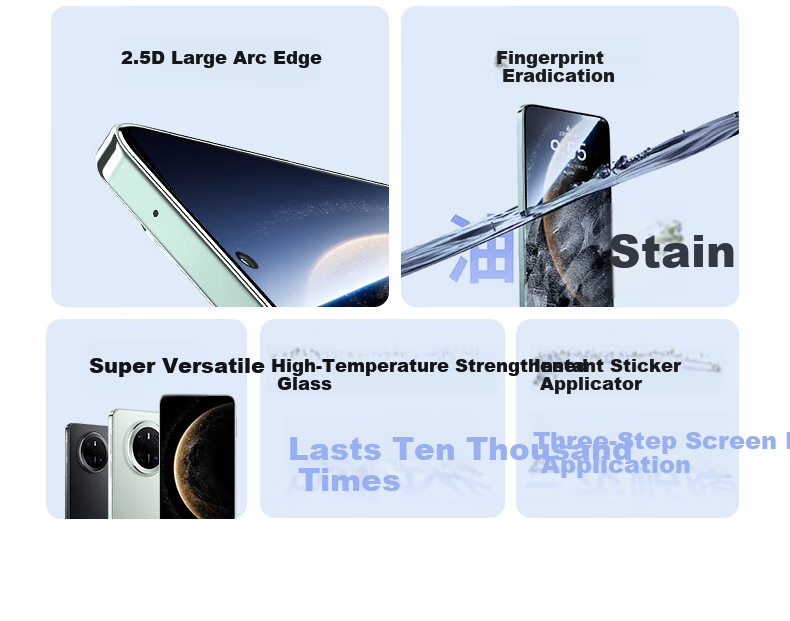 UGREEN [Premium High-Aluminum Glass] Tempered Glass Screen Protector for Huawei Mate 70, Anti-Fingerprint Shatterproof Film - Black Gold Deluxe Edition 2 Pieces 6