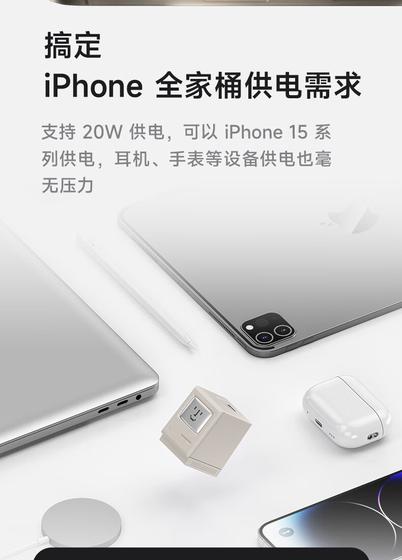 SHARGE GaN Charger for Apple IPhone 17, 16 Fast Charging Head PD20W, 18W Charging, Compatible with IPhone 15 Pro Max, Huawei, Xiaomi, Meizu, IPad, Honor, Type-C Port 2
