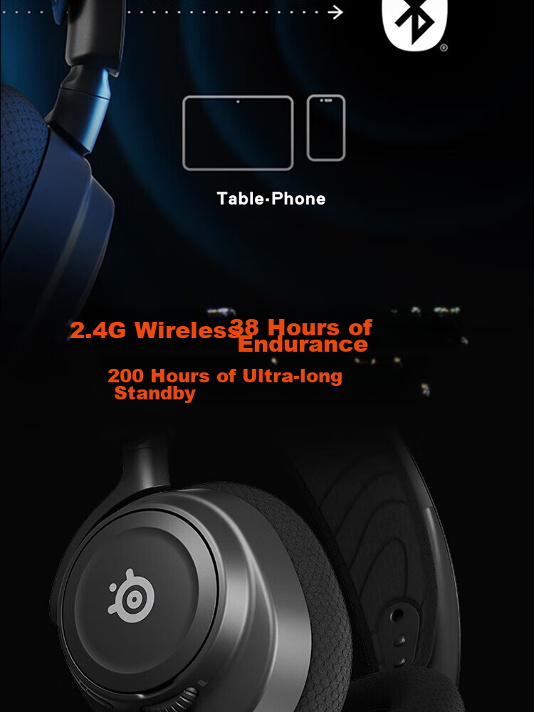 SteelSeries Arctis Nova 7 Gen 2 White Wireless Gaming Headset 2.4GHz/Bluetooth/3.5mm Tri-Mode AI Noise-Cancelling Microphone for PC PUBG 11