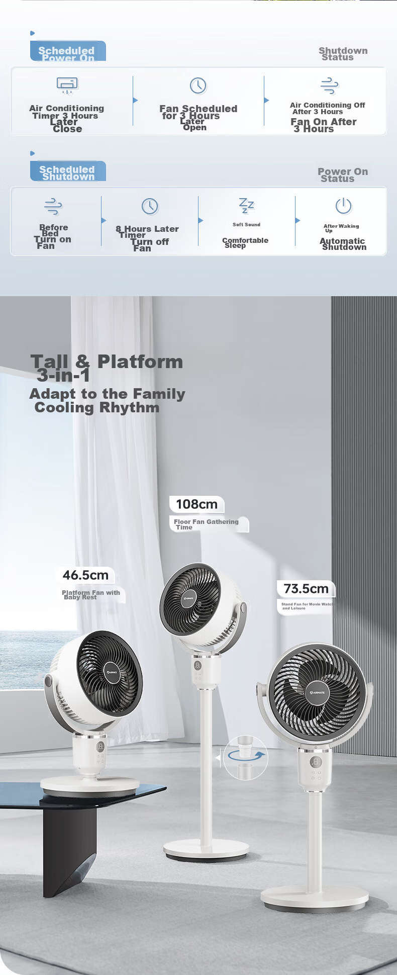 AIRMATE [Voice-Activated Mini Storm] Smart Air Circulation Fan, High-Power Electric Fan for Home Use, Small Floor Fan, Quiet Bedroom Fan with Gentle Breeze, SR160 13