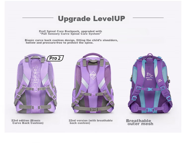 TigerFamily Middle School And High School Student Backpack for Grades 5-9, Spine-Protecting And Load-Reducing Double Shoulder Bag for Boys And Girls 18