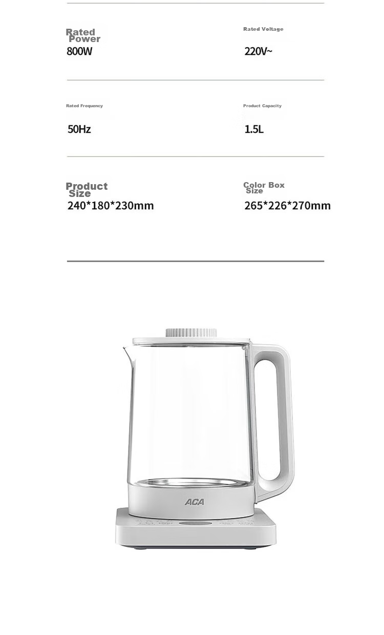 ACA Multifunctional Health Pot ALY-G14YS09D Fully Washable 1.4L with 24-Hour Reservation 15