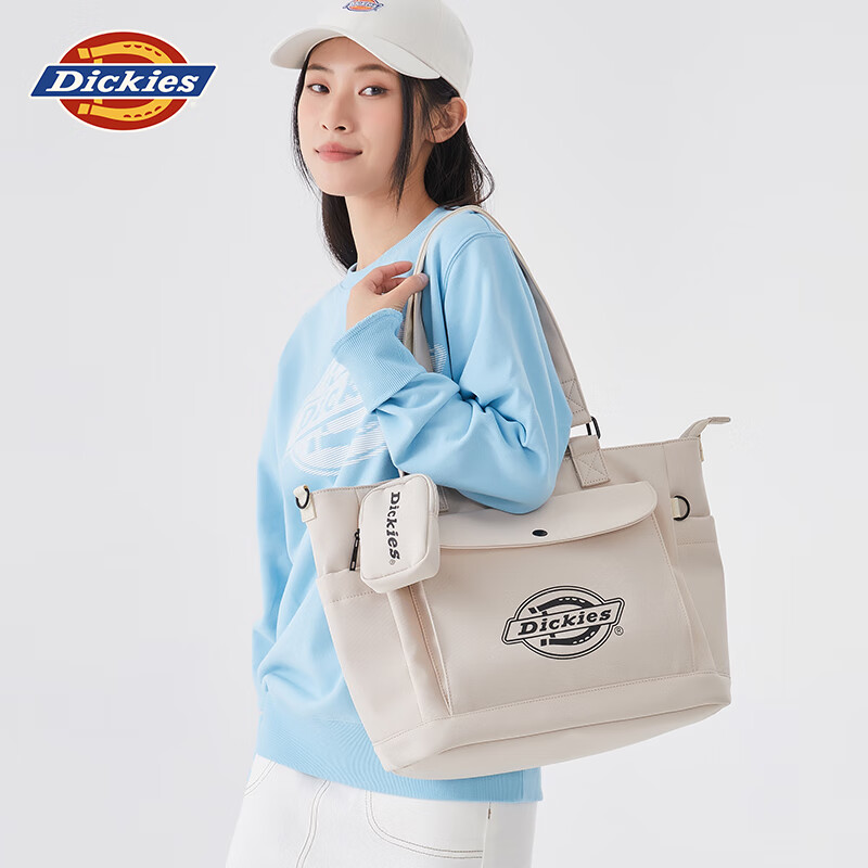 Dickies Shoulder Bag, Large Capacity Crossbody Bag for Women, Multi-Pocket DK Outdoor Travel Bag, Casual Fashionable Street-Style Versatile Canvas Bag