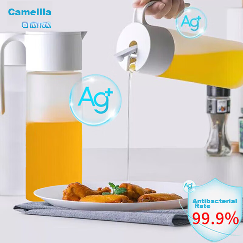 Camellia Automatic Opening And Closing Oil Dispenser, Kitchen Antibacterial Ag+ Silver Ion Edible Small Oil Sauce Bottle, Condiment Bottle