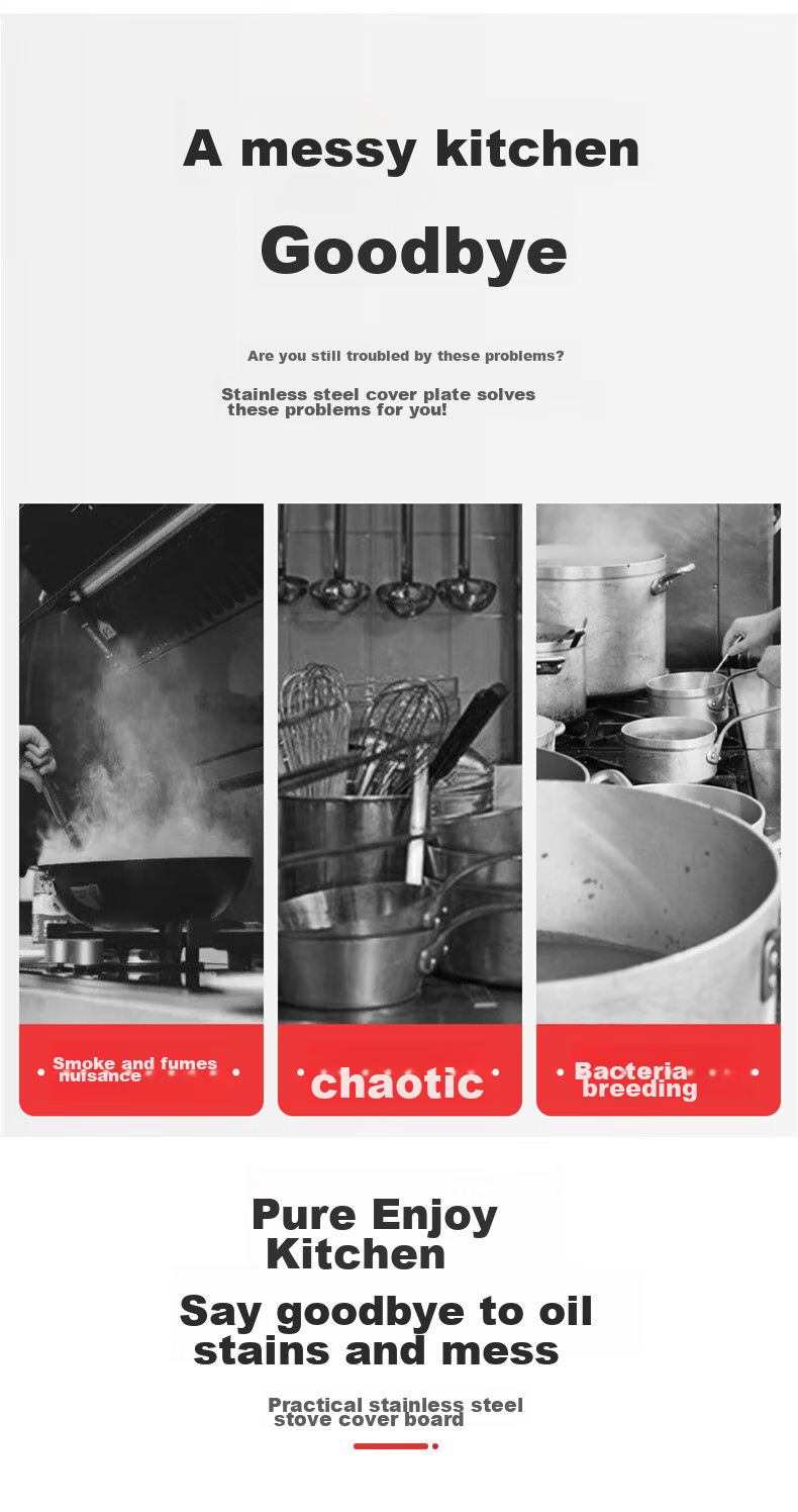 Canjiangjun [Thickened Version] Stainless Steel Gas Stove Cover Plate, Induction Cooker Stand, Multifunctional Stove Shelf 1