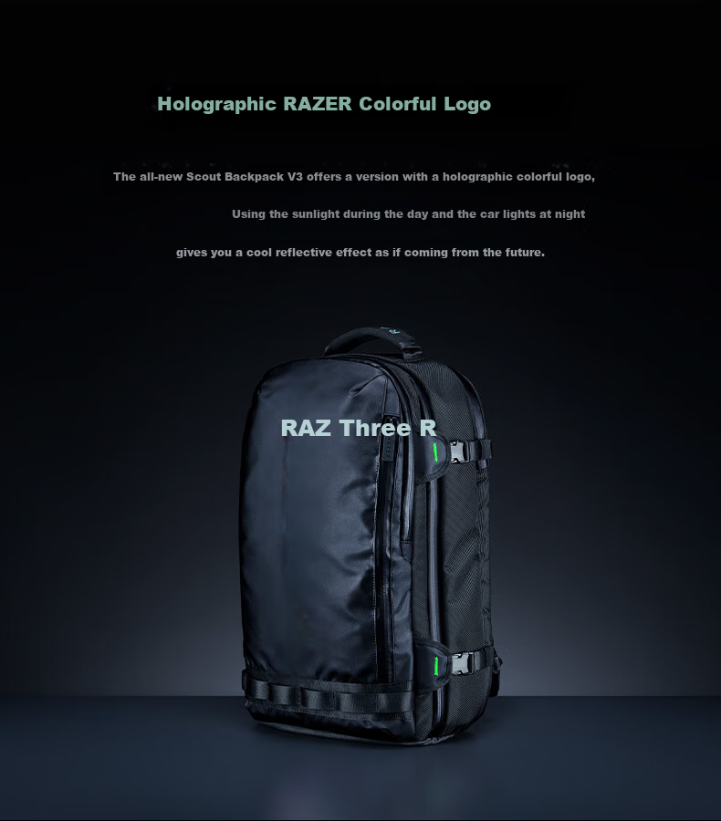 Razer Warrior Backpack V3 Colorful Edition, 16-Inch, Backpack, Waterproof And Wear-Resistant, Laptop Bag, Business Commute Travel, Large Capacity Student Schoolbag 5