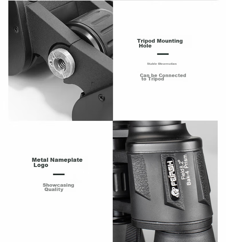 FEIRSH Binoculars, High Magnification, High Definition, Portable, for Adults And Children, Concert Viewing, Non-Night Vision, Bird Watching Telescope, 10x50 T18 20