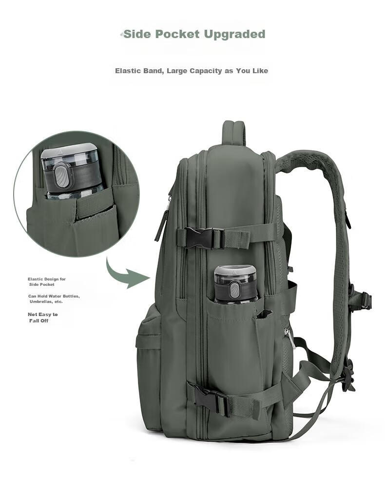 Landcase Backpack, Travel Bag for Women, Large Capacity, Shoulder Bag, Business Trip Bag, Laptop Bag for Men, 5162 Dark Green, Large Size 6