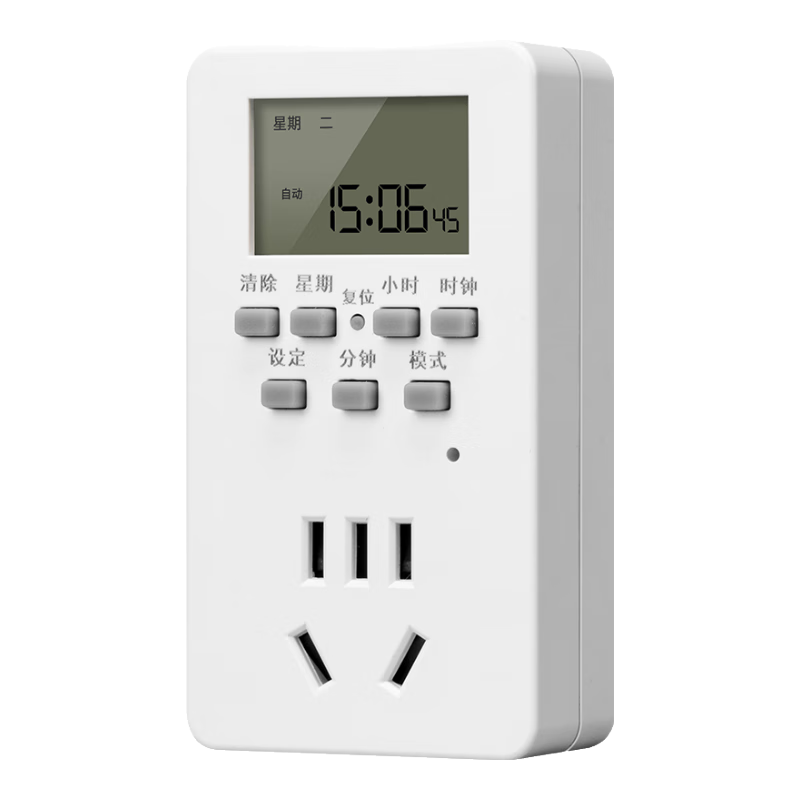 FDD Electronic Timer Socket, Timer Switch, 24-Hour Segmented Conversion Socket, Cyclic Automatic Power-Off Switch, Smart Socket, Large Plug | Timer Switch I16A