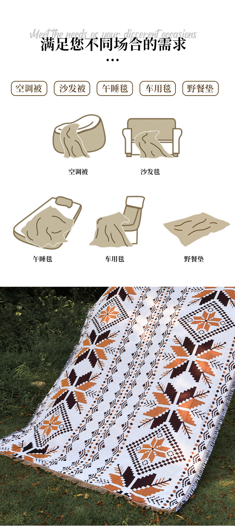 Jingxun Outdoor Tablecloth, Camping Tent Moisture-Proof Mat, Picnic Mat, Camping Blanket, Table Cover, Coffee Table Mat, 90*150cm 6
