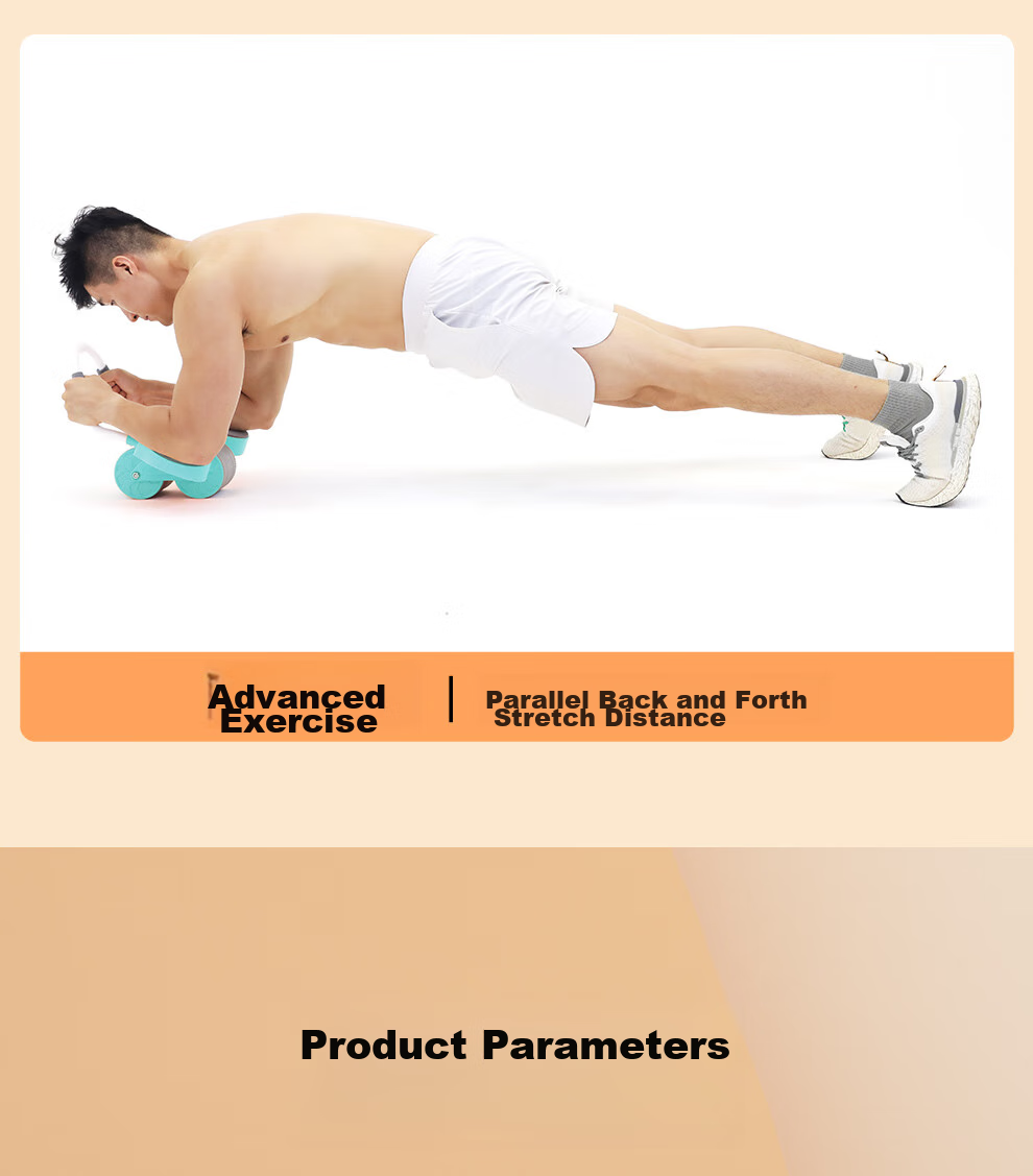 PROIRON Puli'ai Ab Wheel with Automatic Rebound Elbow Support, Dual Wheel Ab Roller, Plank Support Abdominal Muscle Wheel, Elegant Blue 28