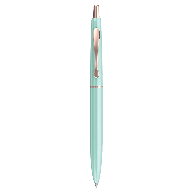 ZEBRA C-JJ30 Gel Ink Retractable Pen, 0.5mm Fine Metal Body, Business Office Pen, Turquoise Barrel, Single Pe