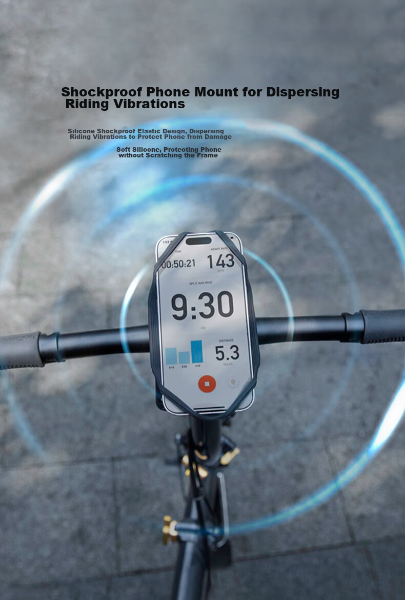 Bone Road Bicycle Phone Mount, Professional Small Folding Bike Phone Holder, Shockproof Cycling Navigation Phone Stand 6