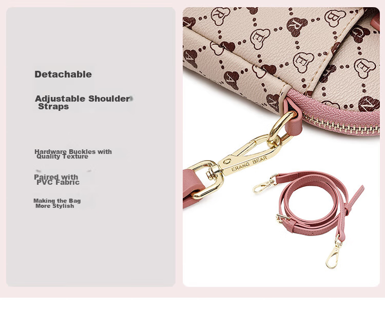 Bear Affection Women's Fashion Versatile Crossbody Bag 6.5-Inch Phone Shoulder Bag Trendy Valentine's Day New Year Gift 8