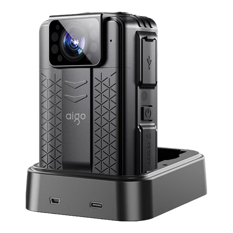 Aigo Body-Worn Camera, 4K High-Definition, Chest-Mounted Audio And Video Recording Evidence Collection Device, Compact And Portable T5P, 64GB