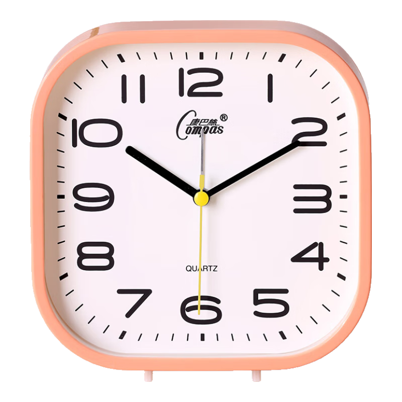 Compas Desktop Alarm Clock for Children And Students, Simple Bedroom Bedside Clock, Essential for Back-To Season, 2361 Orange, School Opening Seaso
