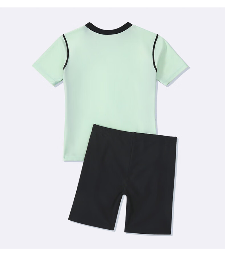 Youyou Children's Two-Piece Boys' Youth Swimsuit, Training Sun Protection Swimwear, Swimming Trunks Five-Piece Set, 32674 Green XL 11