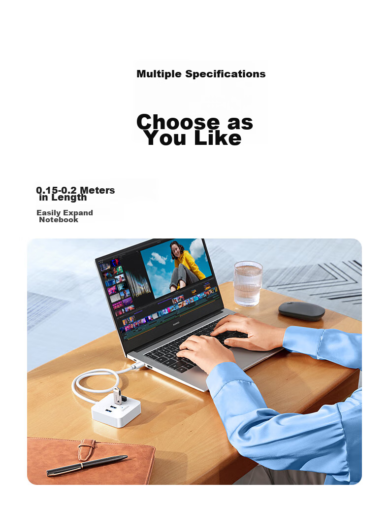 UGREEN USB 3.0 Hub, Multi-Port Splitter, High-Speed 4-Port Expansion Dock, HUB Concentrator, Laptop And Desktop Converter Adapter Extension Cable 15