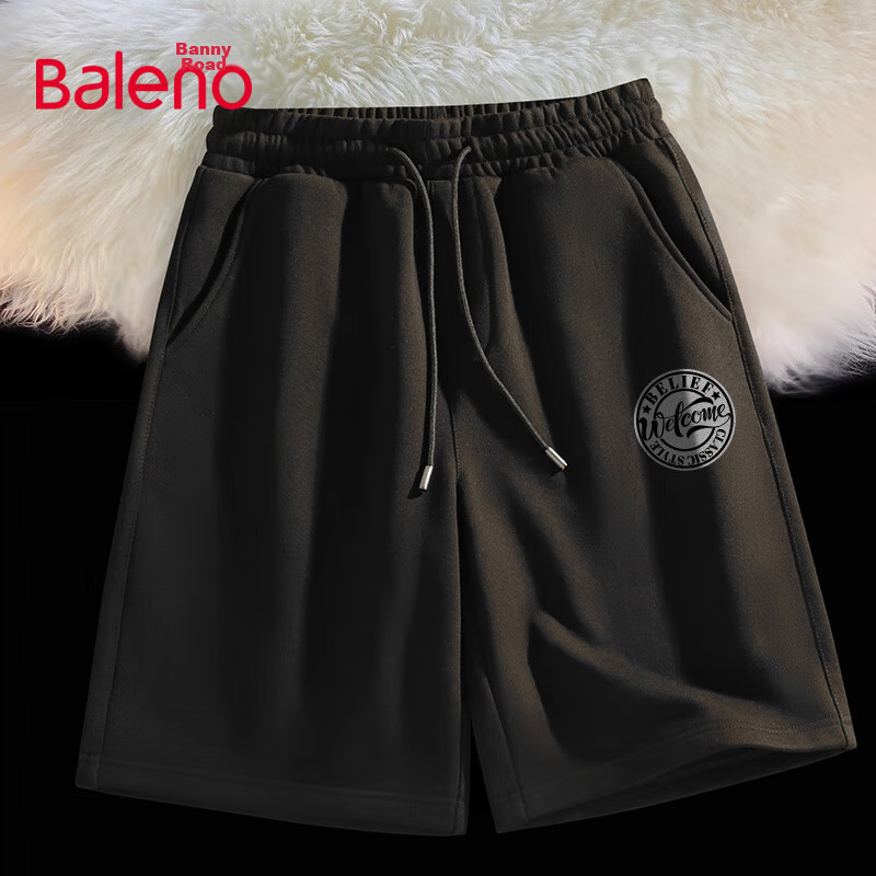Baleno Men's Summer Cotton Breathable Casual Mid-Length Sports Loose Fit Large Size Five-Point Shorts