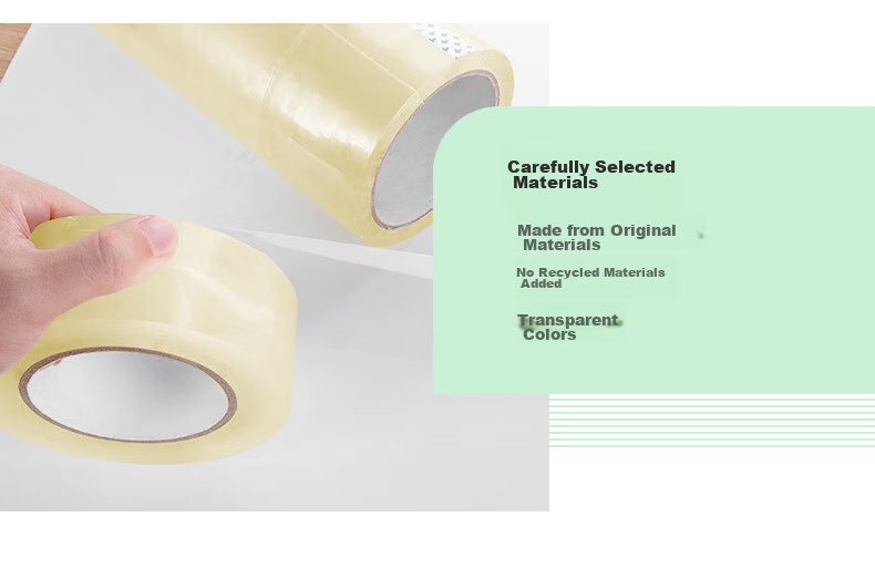 Jinghuisichuang Packing Tape, Transparent Tape, 45mm*100y*50μm, Stretch-Resistant, Highly Transparent 9