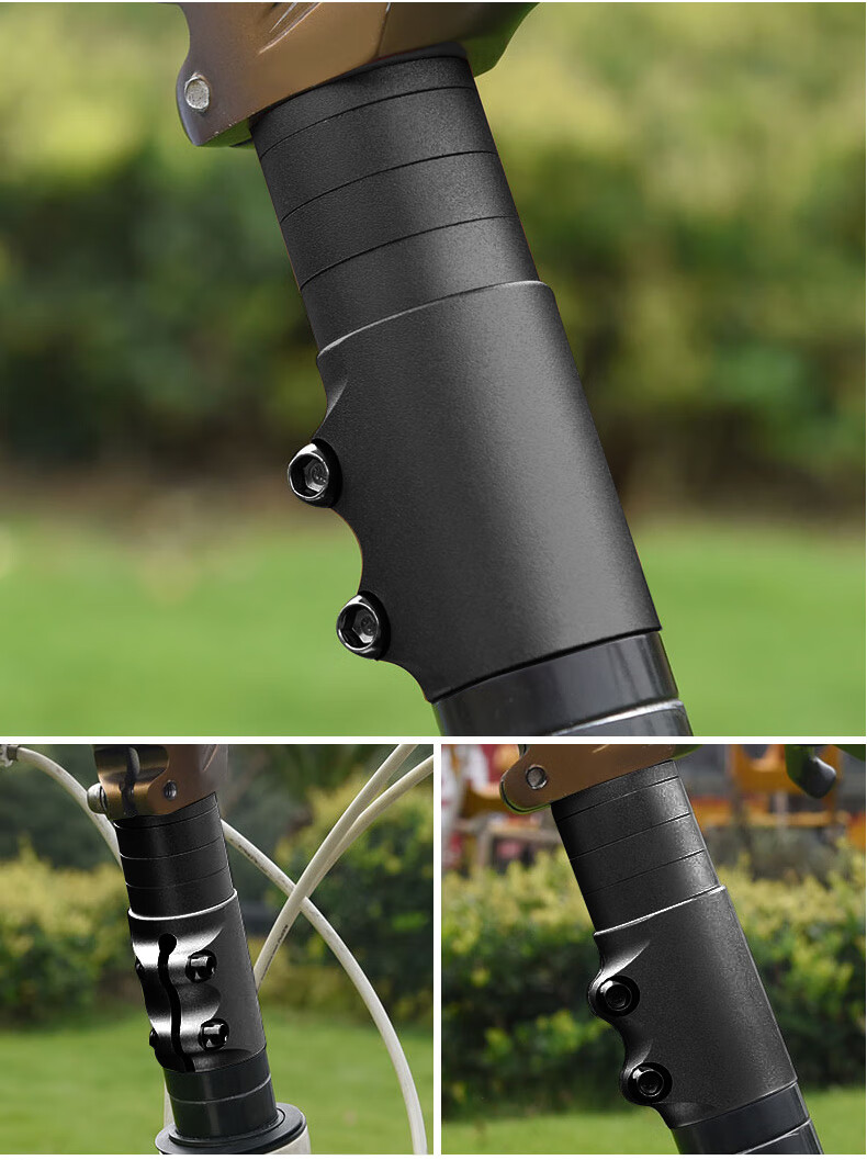 FOREVER Aluminum Alloy Handlebar Riser, Heightening Device for Road Bikes And Mountain Bikes, Universal Model, Upgraded Version in Black 7