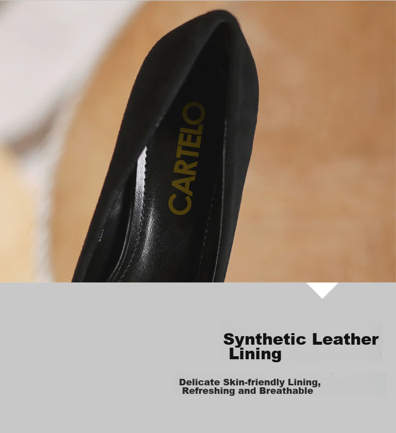 CARTELO Rhinestone Pointed Toe Pumps Snowflake Buckle High Heels KCC-6688 Black (7cm) Size 39 6