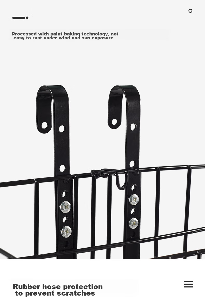 ROGTYO Bicycle Basket, Mountain Bike Front And Rear Basket, Thickened Folding Bike Basket, Bicycle Grocery Basket, Side Hanging Basket 9