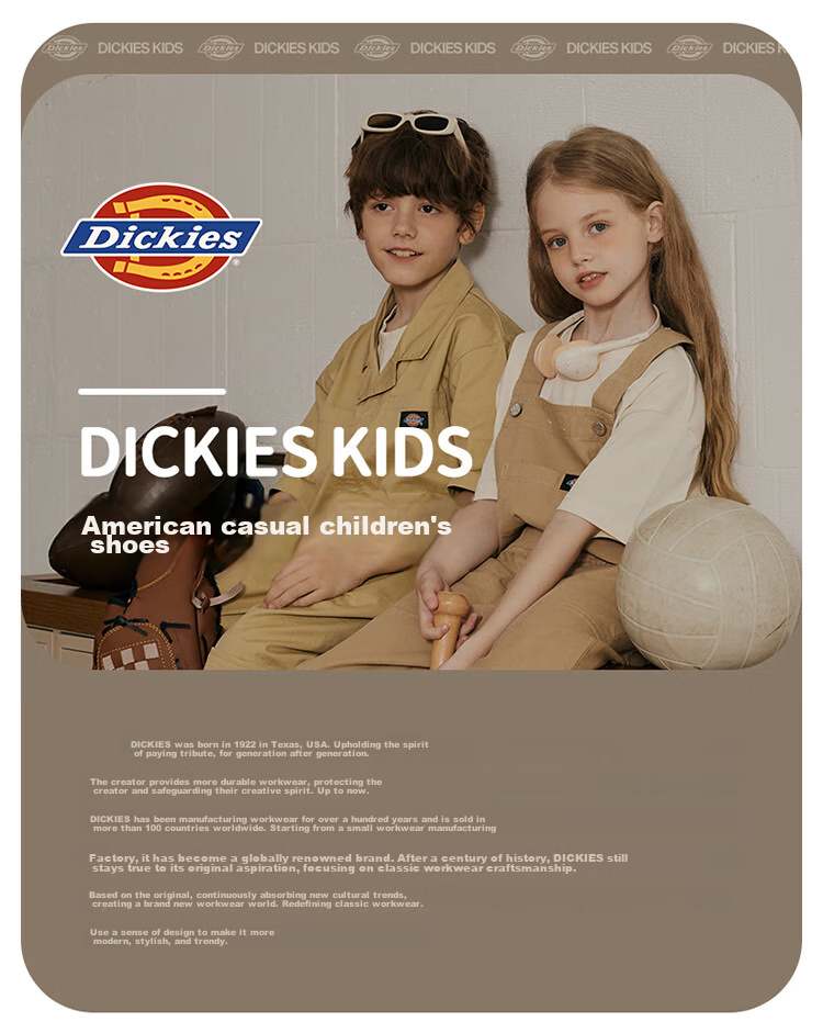 Dickies Children's Shoes, Spring And Summer New Running Shoes, Casual Shoes for Young Boys, Travel Shoes, Durable Shock-Absorbing Hiking Sports Shoes for Boys 1